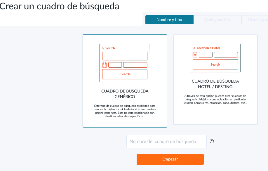 cuadro de busqueda kayak 