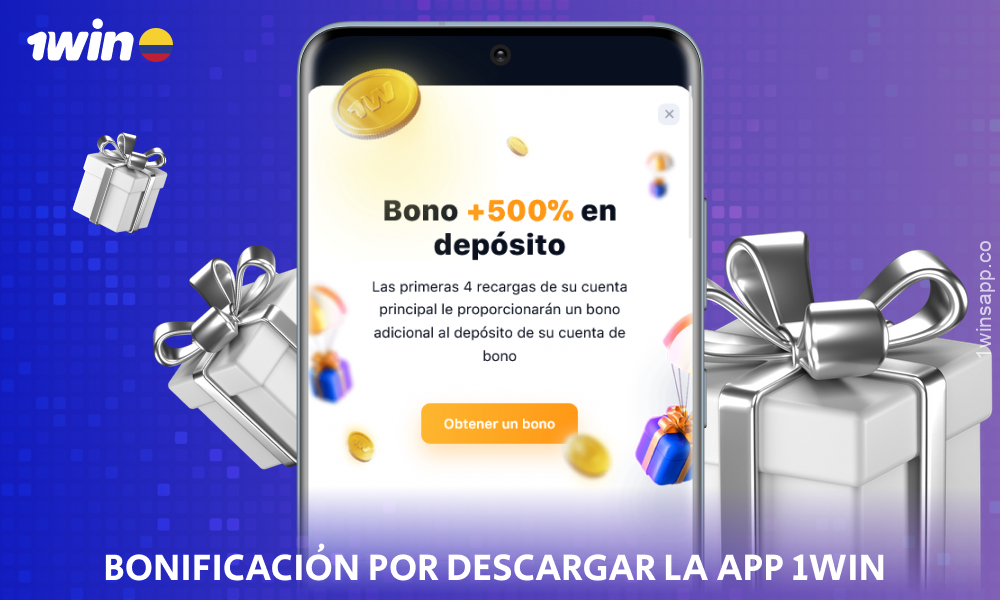 Los jugadores de Colombia pueden descargar la aplicación 1win, realizar su primer depósito y recibir un bono de bienvenida del 500%
